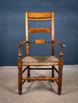 Georgian East Anglian Fruitwood & Ash 'Button Back' Country Chair - Harrington Antiques