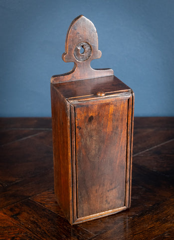 Georgian Elm Candle Box - Harrington Antiques