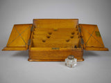 Golden Oak Fold-Out Desk Tidy / Stationary Cabinet, c.1890 - Harrington Antiques