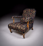 Howard Style Walnut Open Armchair, c.1880 (stamped) - Harrington Antiques