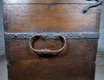 Large 17th Century Oak & Iron Bound Baroque Chest With Original Key, c.1700 - Harrington Antiques
