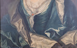 Large 18th Century Portrait Of A Young Lady In A Silk Dress - Harrington Antiques