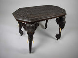 Large 19th Century Anglo-Indian Carved Rosewood Table With Elephant Head Legs - Harrington Antiques