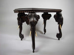 Large 19th Century Anglo-Indian Carved Rosewood Table With Elephant Head Legs - Harrington Antiques