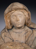 Large 19th Century Bohemian Carved Lime Figure Of The Pieta - Harrington Antiques