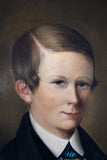 Large 19th Century Portrait Of A Boy. Oil On Canvas, English School. - Harrington Antiques
