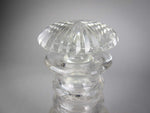 Large Cut Glass Triple Neck Ring Decanter With Mushroom Stopper - Harrington Antiques