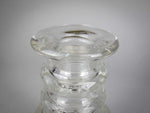 Large Cut Glass Triple Neck Ring Decanter With Mushroom Stopper - Harrington Antiques