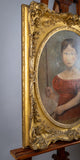 Large Early 19th Century Portrait Of A Young Girl. English School. Oil On Canvas. - Harrington Antiques