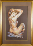 Large Female Nude Pastel by Peter Goodhall, 1999. Signed & Dated. - Harrington Antiques