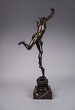 Large Grand Tour Bronze Of Mercury After Giambologna - Foundry Of Georgio Sommer. - Harrington Antiques