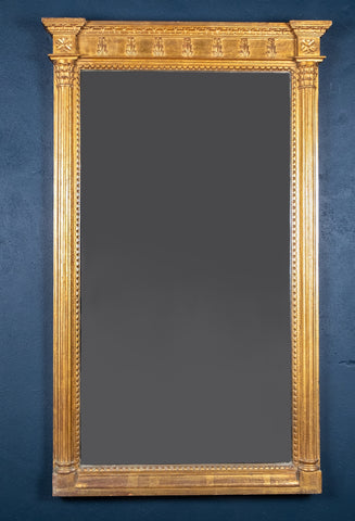Large Italian Regency Style Giltwood Pier Mirror - Harrington Antiques