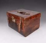 Large Leather Luggage Hat Box by T. Evins & Co, Exeter. - Harrington Antiques