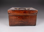 Large Leather Luggage Hat Box by T. Evins & Co, Exeter. - Harrington Antiques
