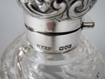 Large Sterling Silver & Cut Glass Scent Bottle by Cornelius Desormeaux, London, 1900. - Harrington Antiques