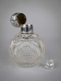 Large Sterling Silver & Cut Glass Scent Bottle by Cornelius Desormeaux, London, 1900. - Harrington Antiques