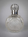 Large Sterling Silver & Cut Glass Scent Bottle by Cornelius Desormeaux, London, 1900. - Harrington Antiques