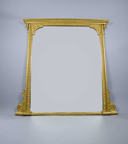 Large Victorian Giltwood Overmantle Mirror, c.1890 - Harrington Antiques