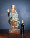 Late 17th / Early 18th Century Polychrome Carved Wooden Figure of The Madonna - Harrington Antiques