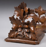 Late 19th Century Black Forest Oak Leaf Extending Book Rack - Harrington Antiques