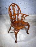 Late 19th Century Gothic Revival Yew & Elm Windsor Chair - Harrington Antiques