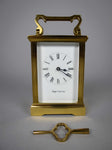 Mappin & Webb Brass Carriage Clock With Plaque Attributing to Sultanate of Oman, c.1985. - Harrington Antiques