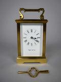 Mappin & Webb Brass Carriage Clock With Plaque Attributing to Sultanate of Oman, c.1985. - Harrington Antiques