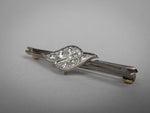 Mid-Century 18 Carat White Gold & Diamond Bar Brooch / Pendant. - Harrington Antiques