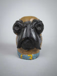 Mid Century Cold Painted Bronze Pug Dog Inkwell - Harrington Antiques