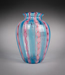 Mid-Century Venetian Ribbon Glass Vase - Harrington Antiques