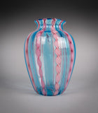 Mid-Century Venetian Ribbon Glass Vase - Harrington Antiques