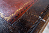 Mid Victorian Oak Writing Desk With Single Drawer, Key & Ceramic Castors. - Harrington Antiques
