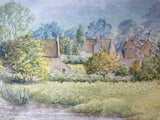 Miniature Watercolour 'Duddington, Northants' by Fay Howison - Framed. - Harrington Antiques
