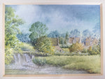 Miniature Watercolour 'Duddington, Northants' by Fay Howison - Framed. - Harrington Antiques