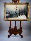 Nils Hans Christiansen (Danish, 1850-1922) - Skaters In A Winter Landscape. - Harrington Antiques