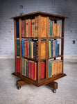 Oak Revolving Bookcase Made From Nelson's Flagship 'Foudroyant', by Goodall, Lamb & Heighway. - Harrington Antiques