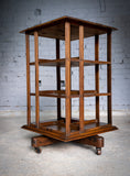 Oak Revolving Bookcase Made From Nelson's Flagship 'Foudroyant', by Goodall, Lamb & Heighway. - Harrington Antiques