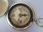Officer's WW2 Pocket Compass by F. Barker & Sons, London, c.1940. - Harrington Antiques