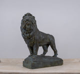 Painted Plaster Lion After Edward Kemeys (American 1843-1907) - Harrington Antiques
