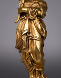 Pair Of 19th Century French Gilt Ormolu Figural Candelabra, c.1880 - Harrington Antiques