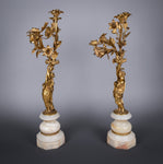 Pair Of 19th Century French Gilt Ormolu Figural Candelabra, c.1880 - Harrington Antiques