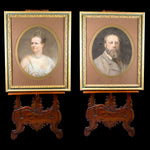 Pair Of Large 19th Century Pastel Portraits, Signed J. W. Walton 1890' - Harrington Antiques