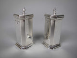 Pair Of Sterling Silver Pepperettes / Pepper Shakers. Carrington & Co, 1935. - Harrington Antiques
