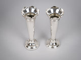 Pair Sterling Silver Spill Vases by W. E. Hill & Co, London, 1907 - Harrington Antiques
