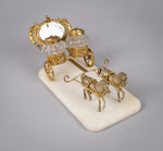 Palais Royale Horse & Carriage Inkwell With Baccarat Glass, c.1860. - Harrington Antiques