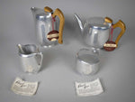 Picquot Four-Piece Tea and Coffee Set - Unused With Original Tags, c.1950s. - Harrington Antiques