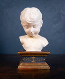 Plaster Bust Of Infant On Giltwood Plinth - Harrington Antiques