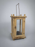 Rare Early 19th Century Wooden Hanging Candle Lantern / Barn Lantern. - Harrington Antiques