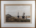 S Conway Lloyd Jones (1846-97) - Large Watercolour Estuary Scene, Dated 1886. - Harrington Antiques