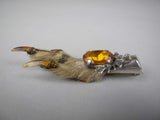 Scottish Silver Lucky Grouse Foot Brooch by Ward Brothers, Glasgow, 1949 - Harrington Antiques